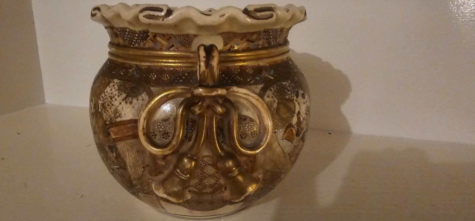 Satsuma aardewerk pot 1920 bijzonder, Ophalen of Verzenden