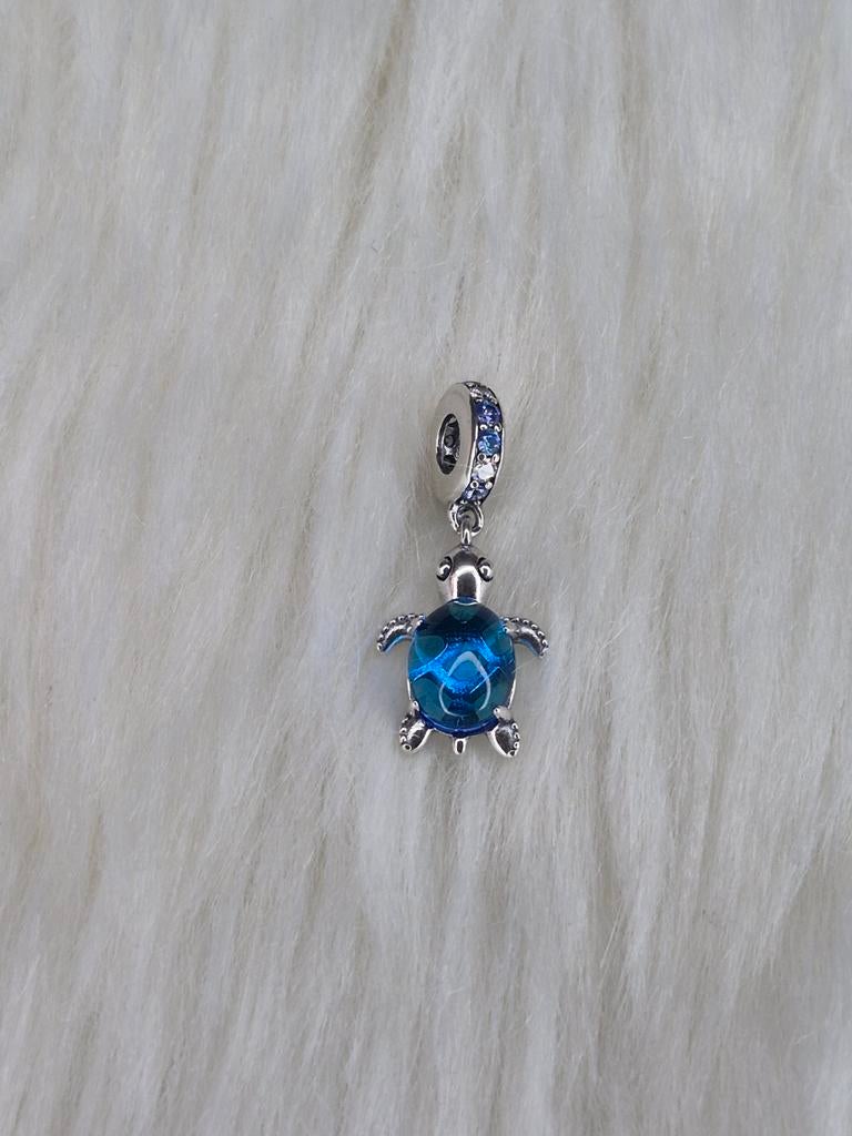 Pandora 925 Sterling Zilver hangende bedel muranoglas, Sieraden, Tassen en Uiterlijk, Bedels, Pandora, Ophalen of Verzenden, Zo goed als nieuw