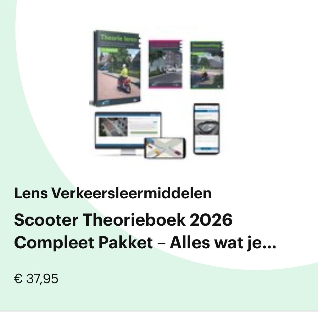 Lens Verkeersleermiddelen Scooter Theorieboek 2026, Boeken, Studieboeken en Cursussen, Ophalen of Verzenden, Nieuw, Overige niveaus