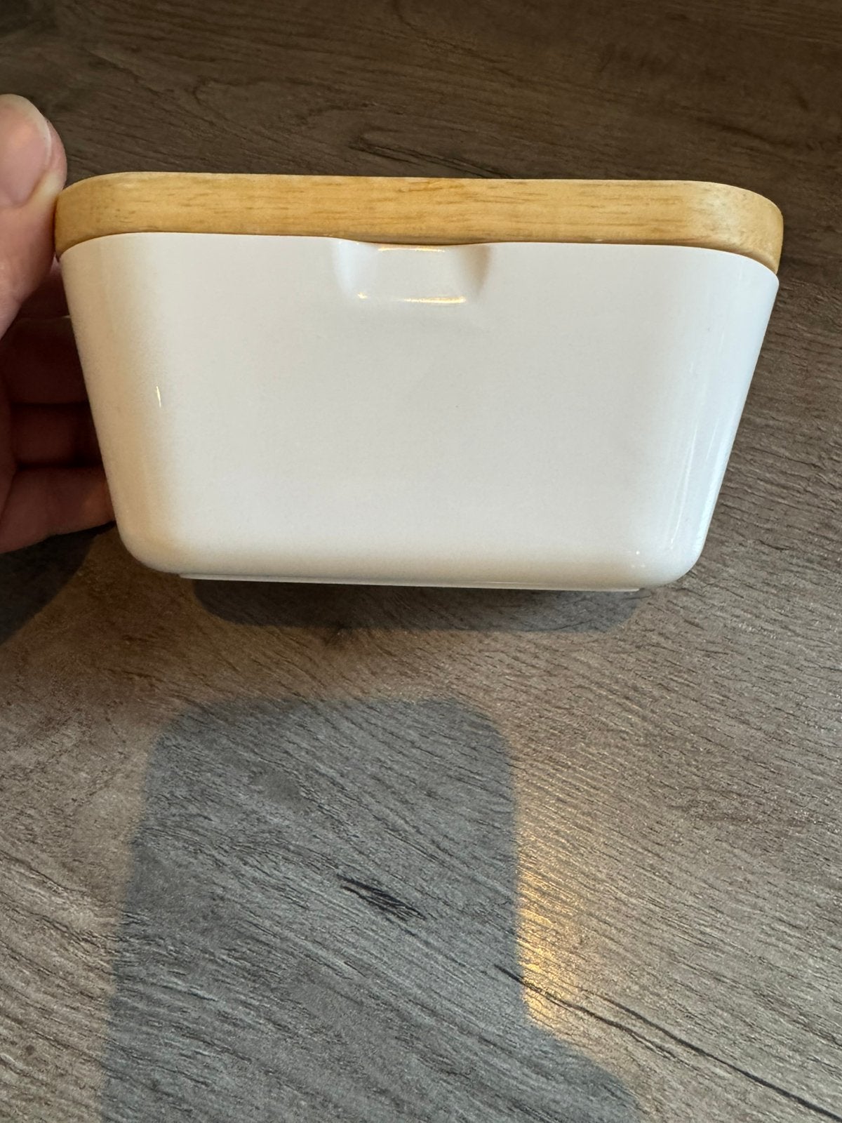 Becel Botervloot met houten deksel, Ophalen of Verzenden, Zo goed als nieuw