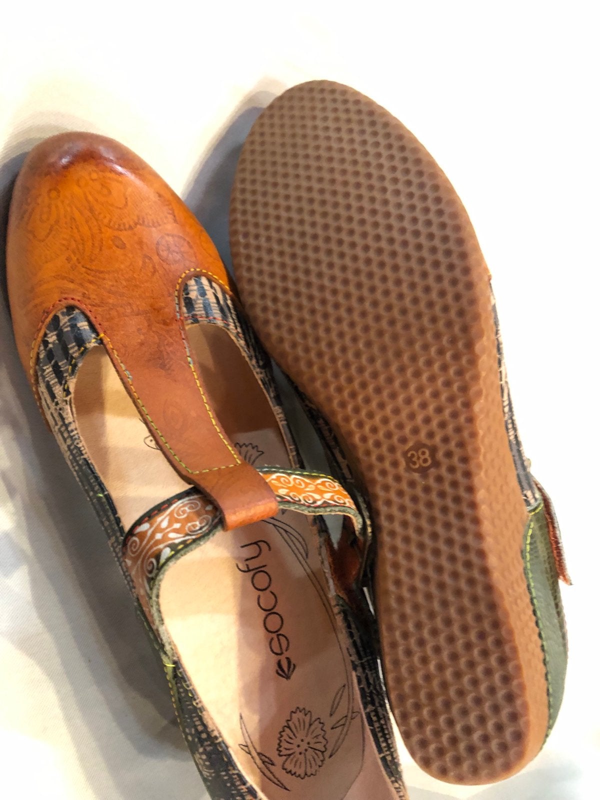 Splinternieuwe Socofy schoenen maat 38, Ophalen of Verzenden, Nieuw, Bruin, Schoenen met lage hakken