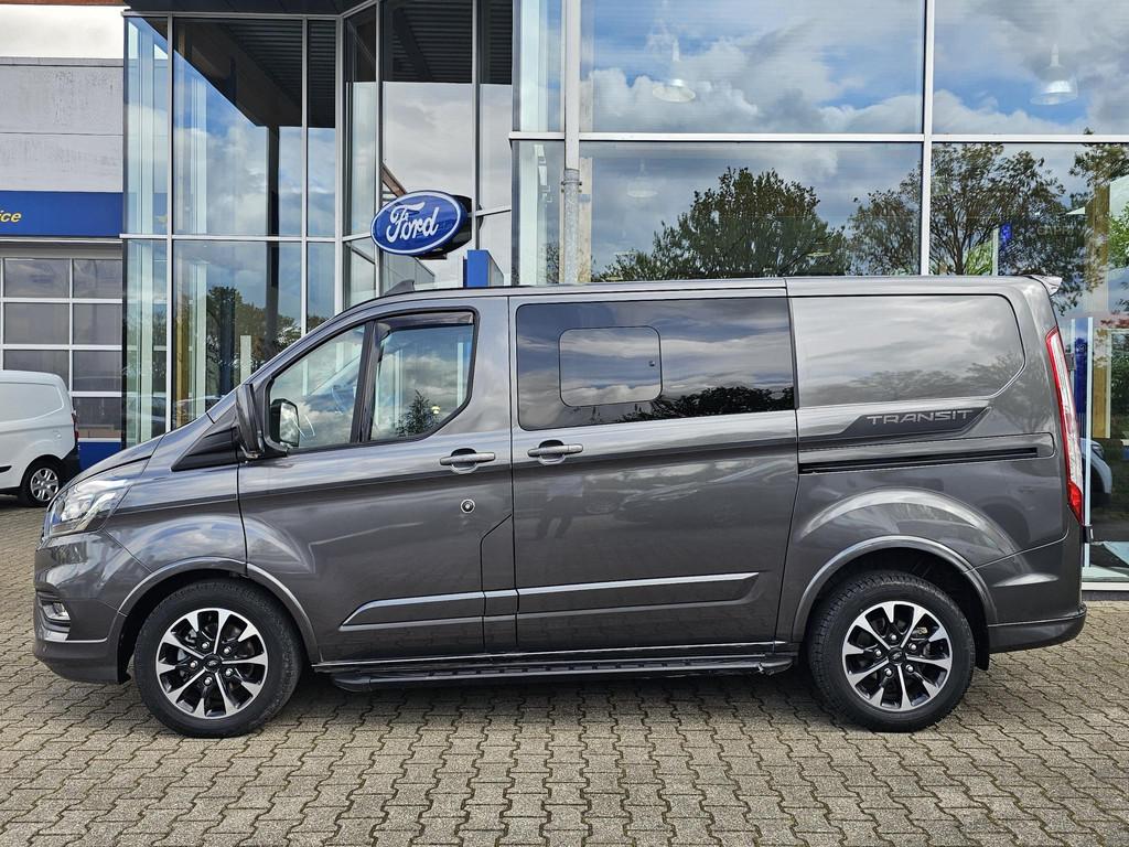 Ford Transit Custom 320 2.0 TDCI L1H1 Sport DC | 185pk Autom, 15 km/l, Leder en Stof, Bedrijf, Diesel