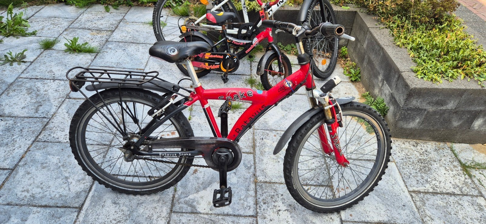Rode kinderfiets met bagagedrager, Gebruikt, Velgrem, Minder dan 49 cm, Ophalen