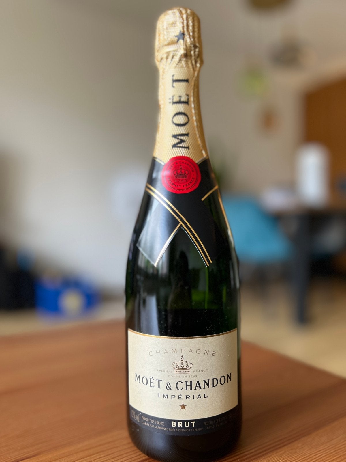 Moët & Chandon Impérial Brut, Verzamelen, Wijnen, Ophalen of Verzenden, Zo goed als nieuw, Frankrijk, Champagne