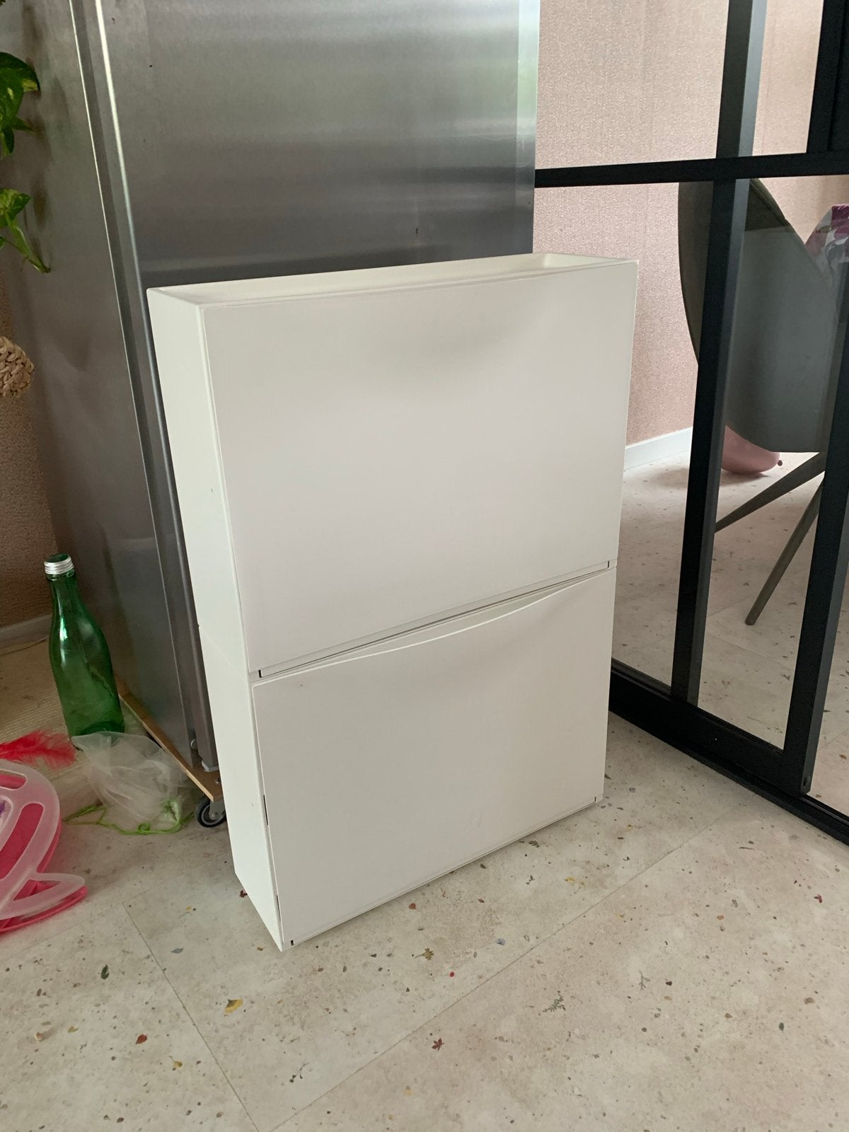 Witte schoenenkast van Ikea (2 stuks), Huis en Inrichting, Ophalen, Zo goed als nieuw