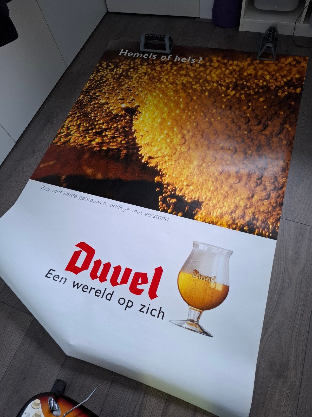 Mancave materiaal! Duvel Poster - Groot Formaat!, Rechthoekig Staand, Deurposter of groter, Ophalen of Verzenden, Zo goed als nieuw