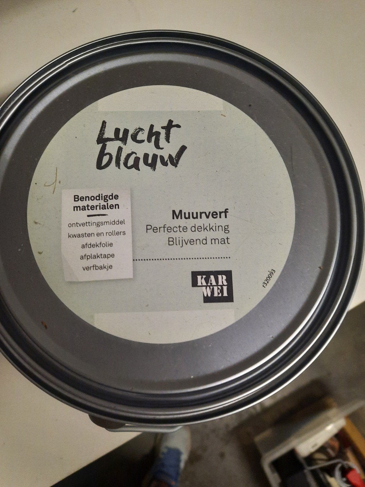 2.5 liter muurverf, Ophalen of Verzenden, Nieuw, Blauw