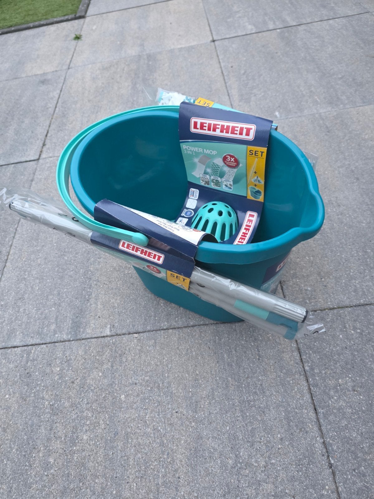 Leifheit Power Mop 3 in 1 Set - Nieuw, Ophalen of Verzenden, Mop of Dweil