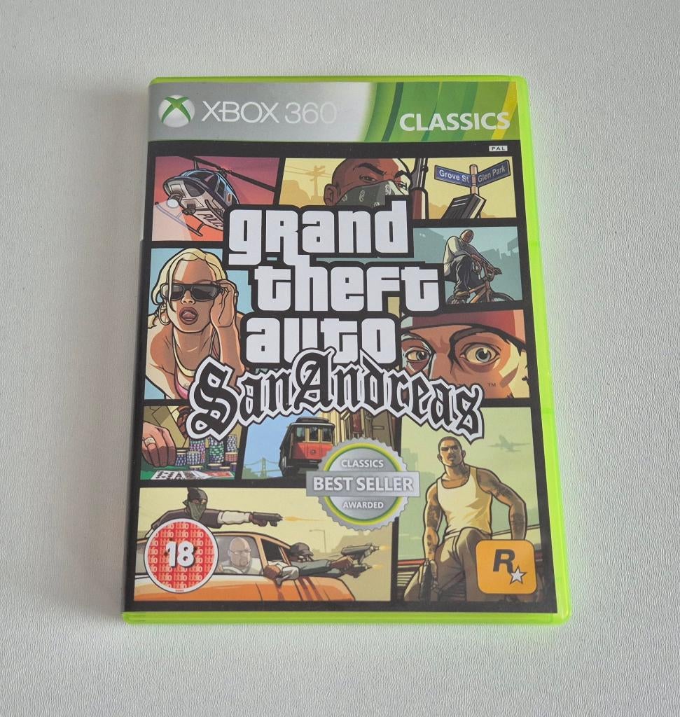 Grand Theft Auto GTA San Andreas Xbox 360 Game, Avontuur en Actie, Gebruikt, Vanaf 18 jaar, 1 speler