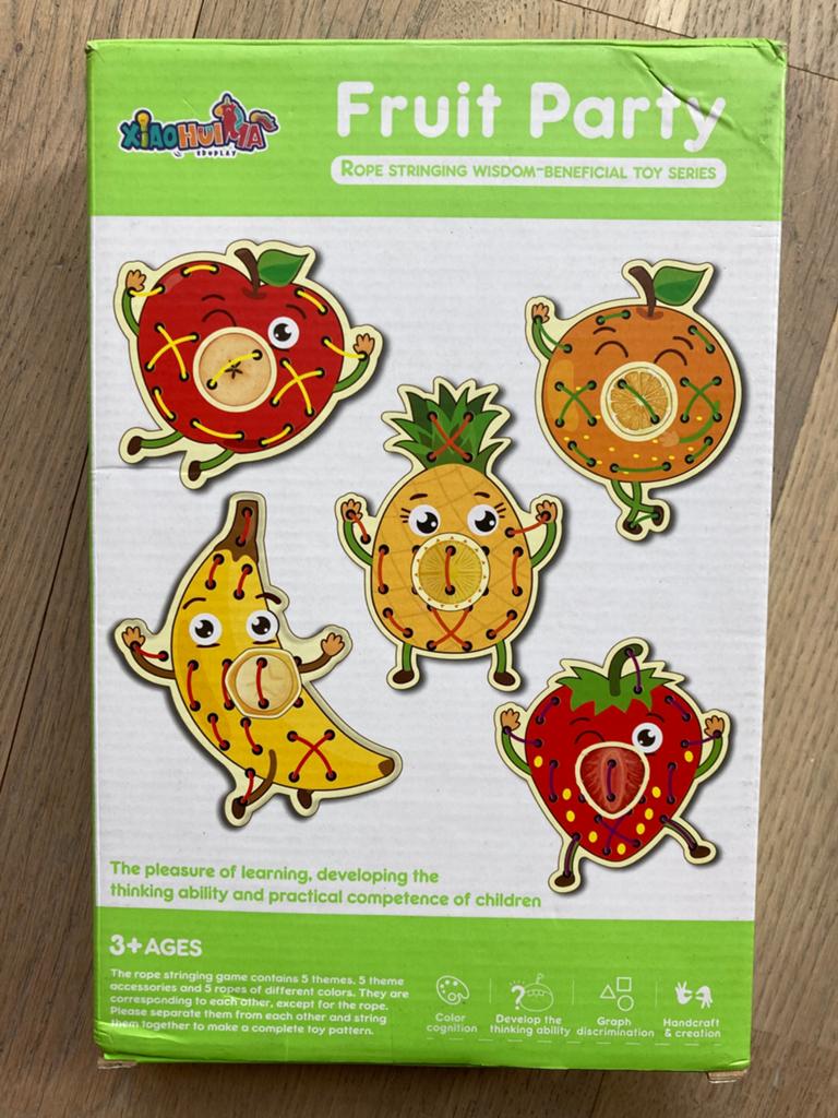 Fruit Party Rijgspel - Educatief Speelgoed, Ophalen, Gebruikt