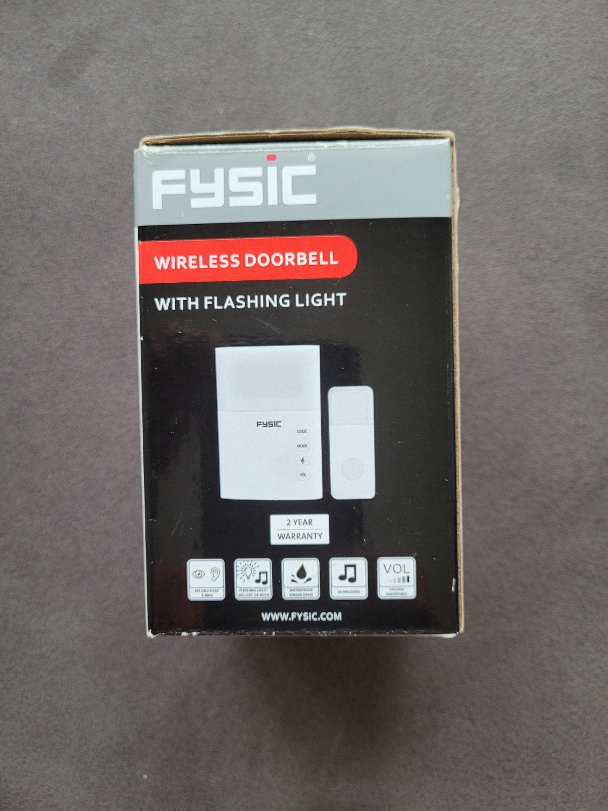 Fysic FD-110 Draadloze Deurbel met Flitslicht, Ophalen of Verzenden, Nieuw, Draadloos