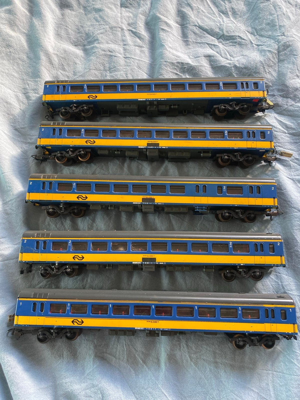 5x NS Intercity Rijtuigen - Modelspoor H0, Gebruikt, Gelijkstroom, Wagon, NS