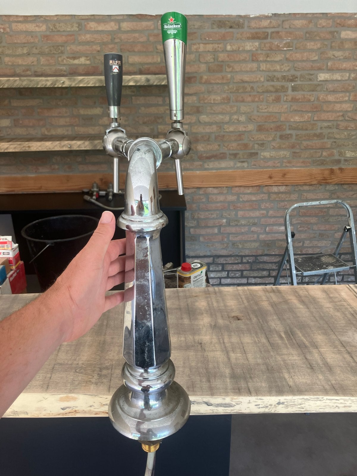 Biertap met twee kranen - Heineken en Alfa, Witgoed en Apparatuur, Ophalen of Verzenden, Gebruikt, Overige merken