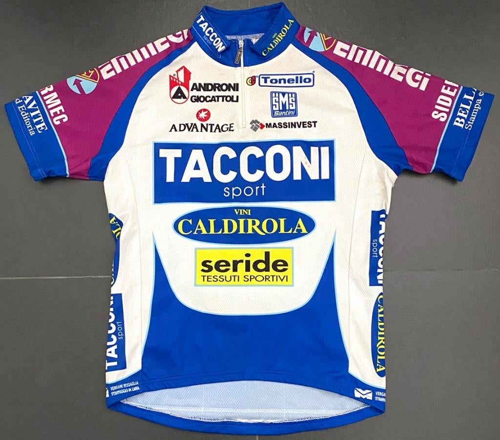 Wielershirt TACCONI - VINI CALDIROLA – 2001- EDDY MAZZOLENI, Ophalen of Verzenden, Overige typen