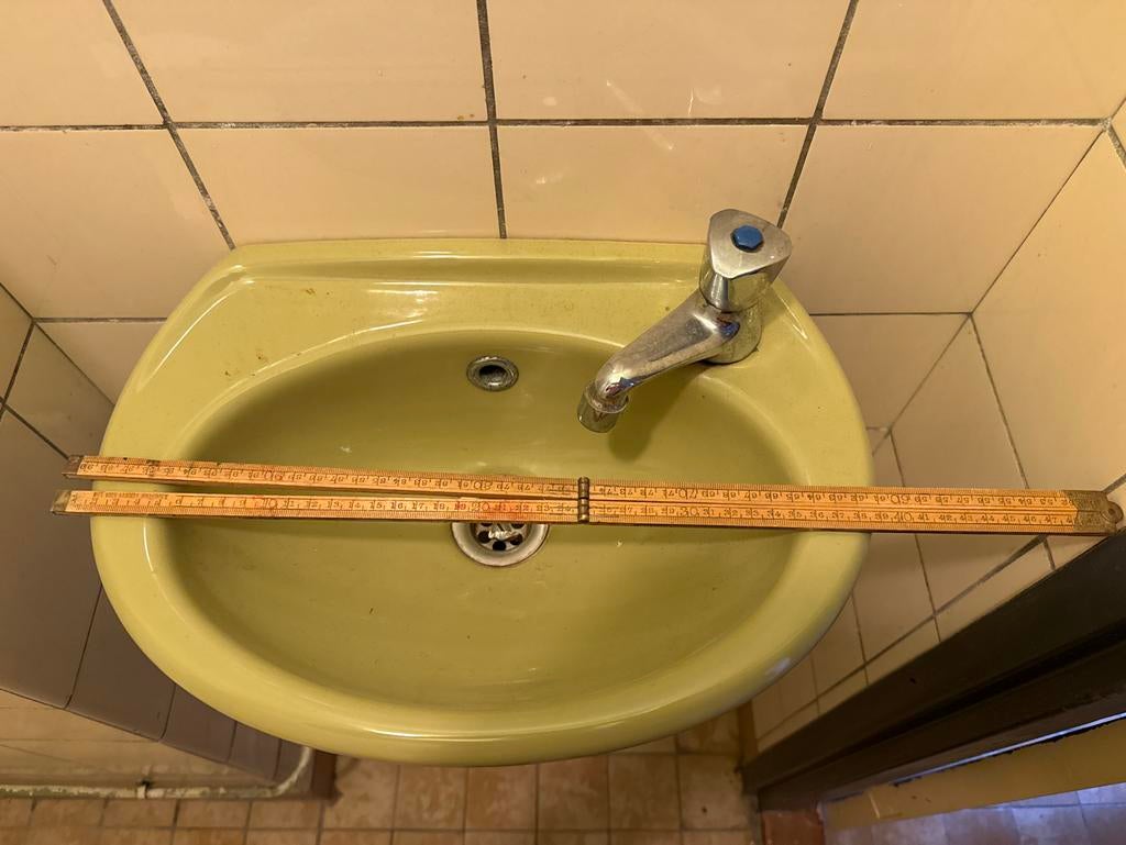 Wasbakje groen toilet, Ophalen of Verzenden, Gebruikt