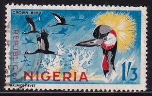 1495 - Nigeria Michel 184A gestempeld , Kraanvogel, Verzenden, Overige landen, Gestempeld