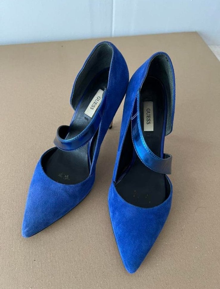 GUESS cobalt blauwe pumps maat 37, Pumps, Blauw, Ophalen of Verzenden, Zo goed als nieuw