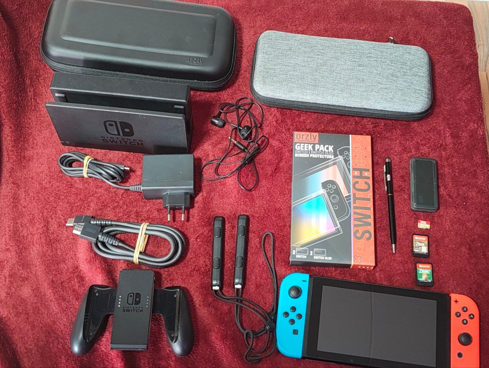 Nintendo Switch V2 Complete Bundel | Uitstekende Staat | 128, Spelcomputers en Games, Spelcomputers | Nintendo Switch, Switch 2019 Upgrade