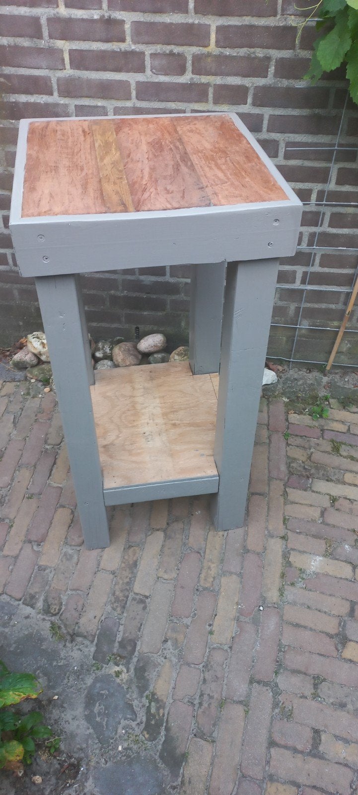 Zware Hakblok / Werkbank - 96 cm hoog, 50x48 cm blad, Ophalen