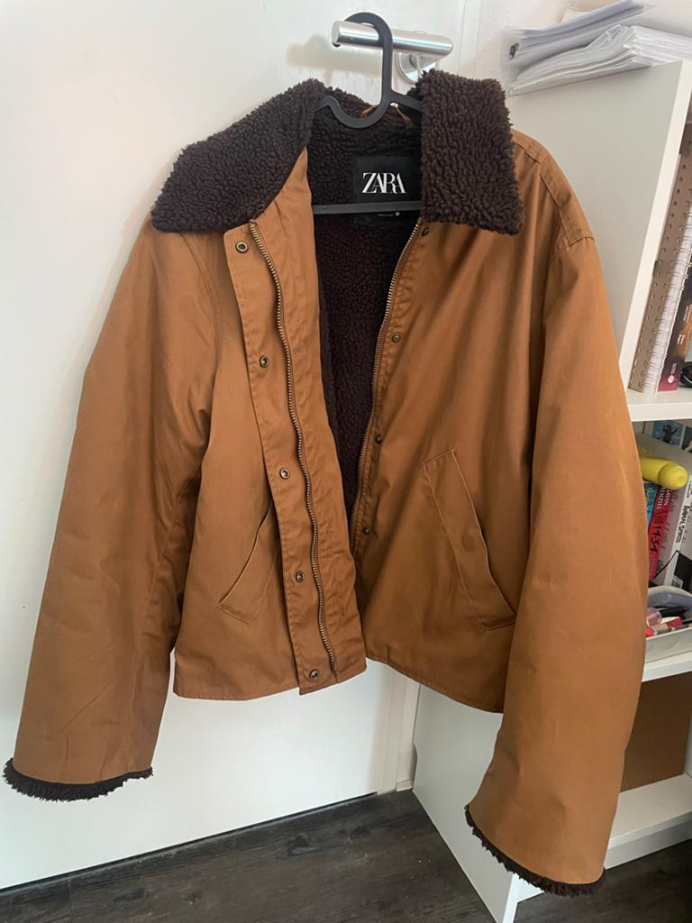 Zara Dames Jas - Bruin met teddy voering - Maat L, Ophalen of Verzenden, Zo goed als nieuw