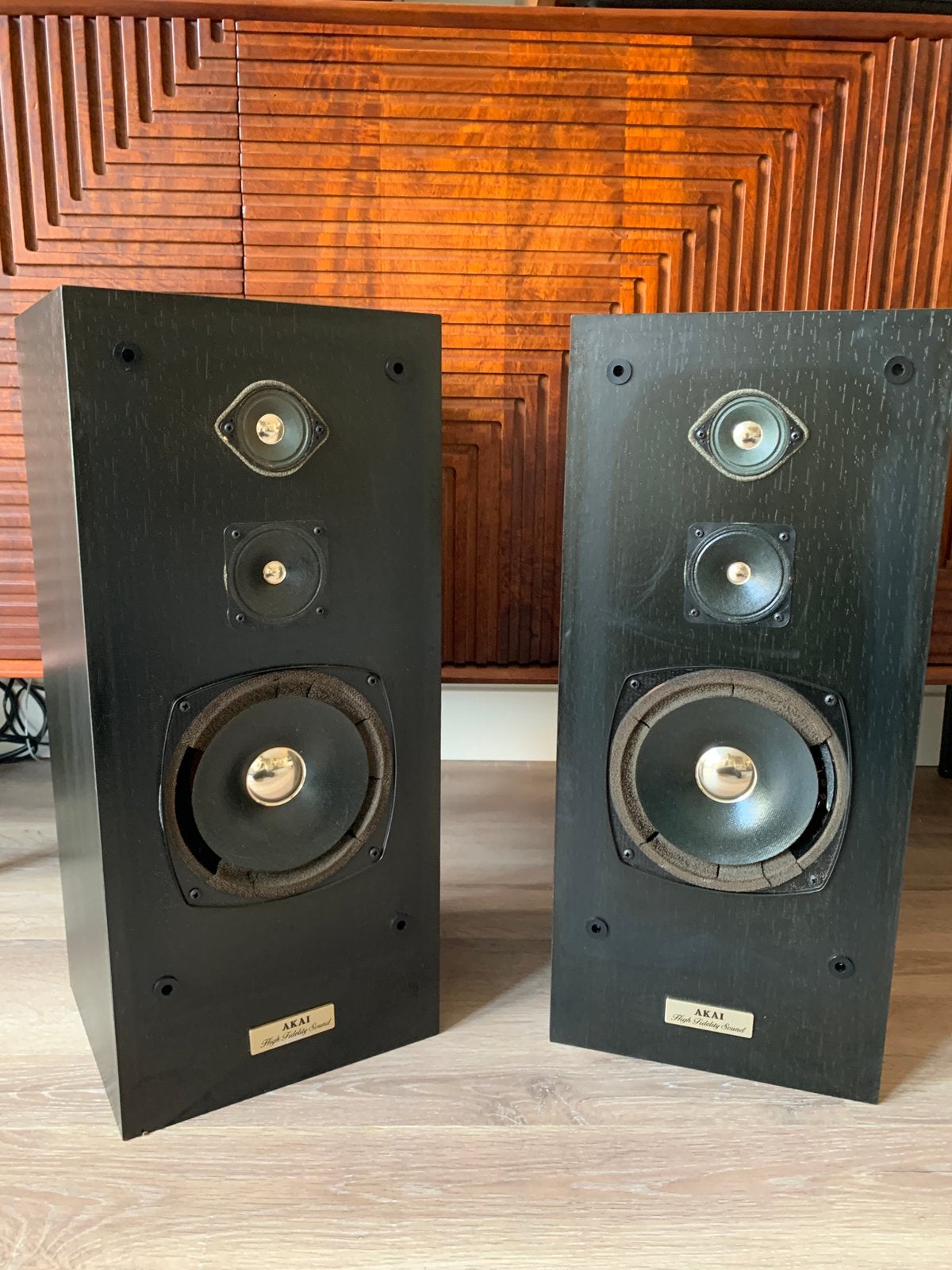 AKAI Vintage SR-H500 65W 8ohm, Zo goed als nieuw, Minder dan 60 watt, Front, Rear of Stereo speakers, Ophalen