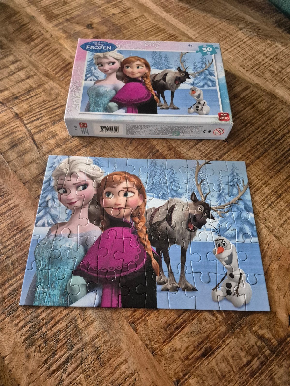 Frozen puzzel 50 stukjes, Ophalen of Verzenden, Meer dan 50 stukjes, Zo goed als nieuw, 4 tot 6 jaar