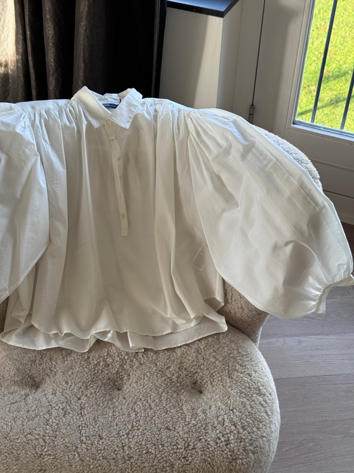 Polo Ralph Lauren Witte Blouse Maat L, Verzenden, Nieuw, Maat 42/44 (L), Wit