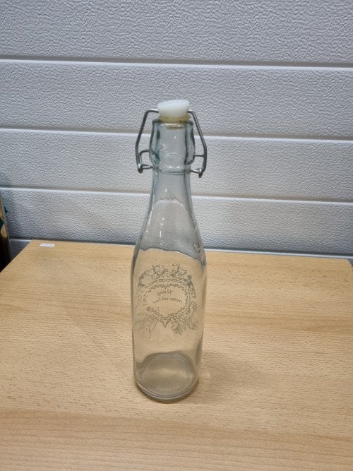 Beugel fles met tekst, Ophalen of Verzenden, 'T Olde Gre-j, Info@toldegrej.nl, Endepoelstraat 20f Didam
