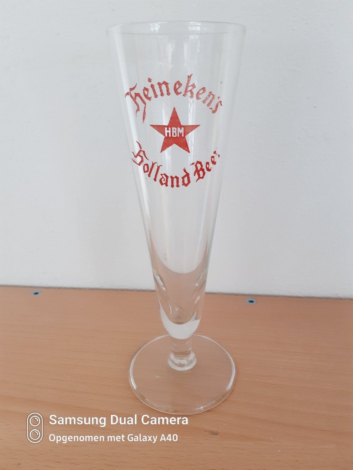 Mooie Heineken.s Holland beer voetglas kleine, Ophalen of Verzenden, Zo goed als nieuw, Glas of Glazen, Heineken