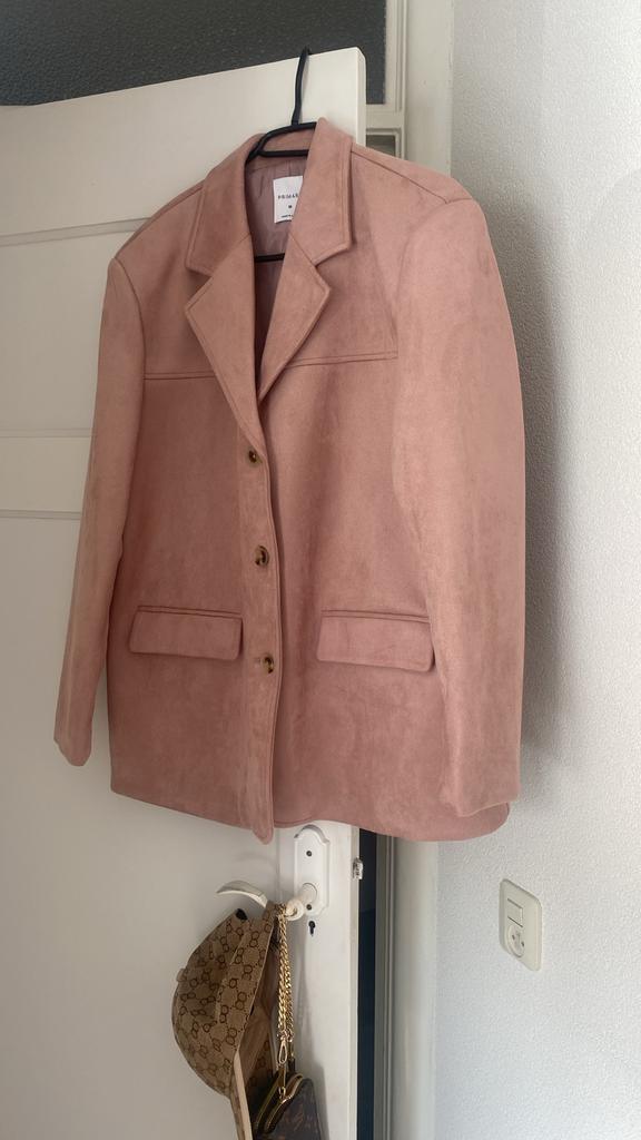 Oud roze suède blazer jas - Nieuw, Ophalen of Verzenden, Nieuw, Maat 38/40 (M), Roze