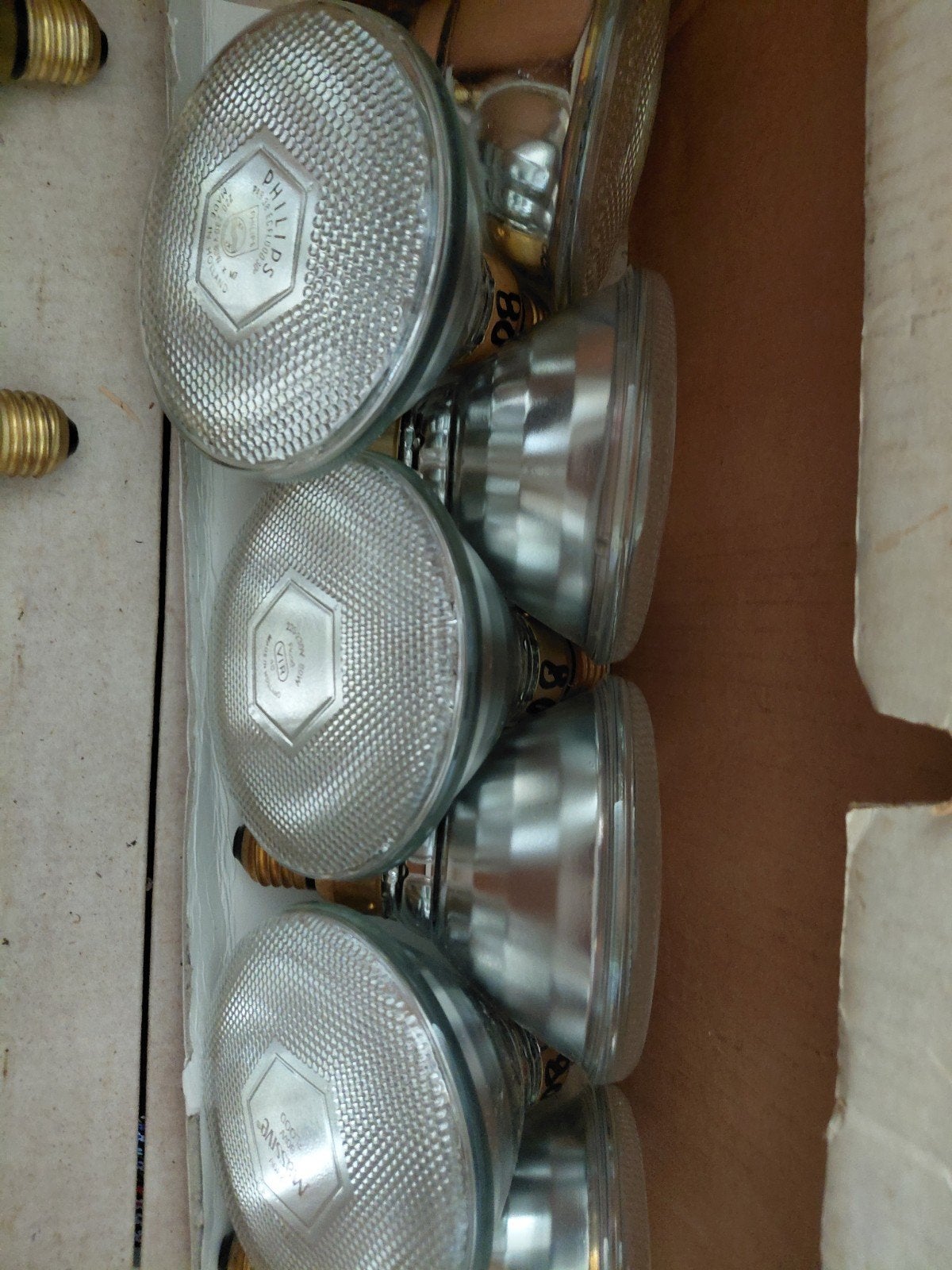 27 Philips/Massive glas flood lampen 80W-150W binnen/buiten, Huis en Inrichting, Ophalen of Verzenden, Gebruikt