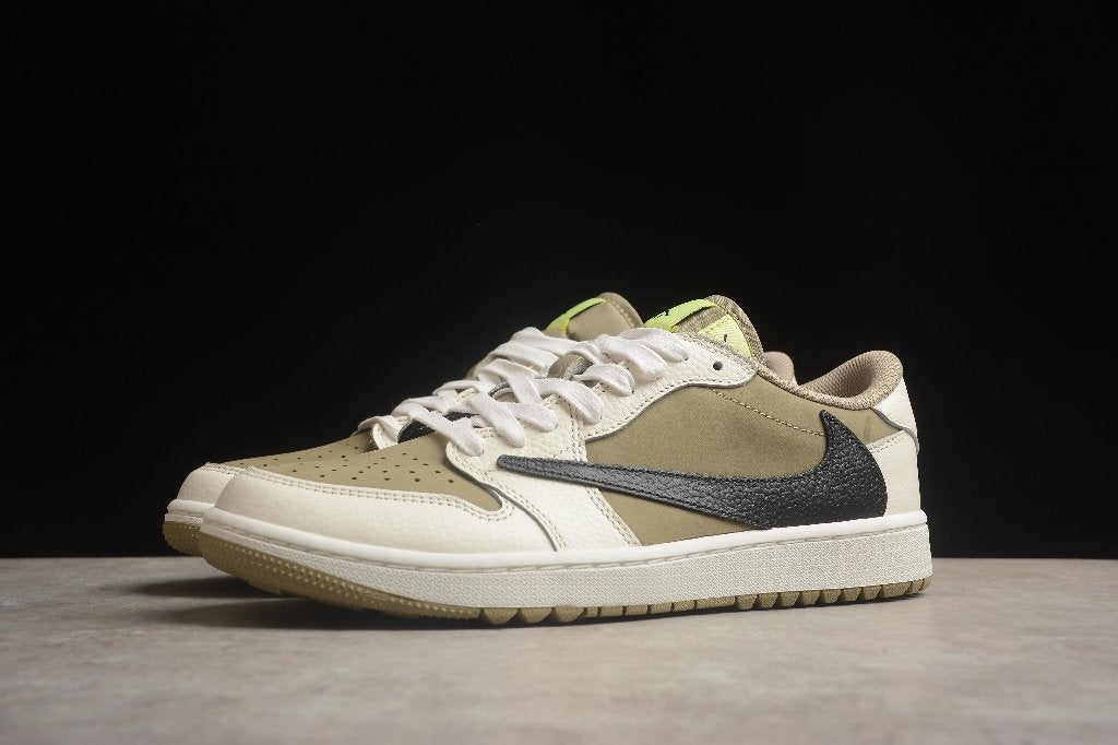 Travis Scott x Air Jordan 1 Low Golf 'Neutral Olive', Kleding | Heren, Schoenen, Overige kleuren, Verzenden, Nike, Nieuw