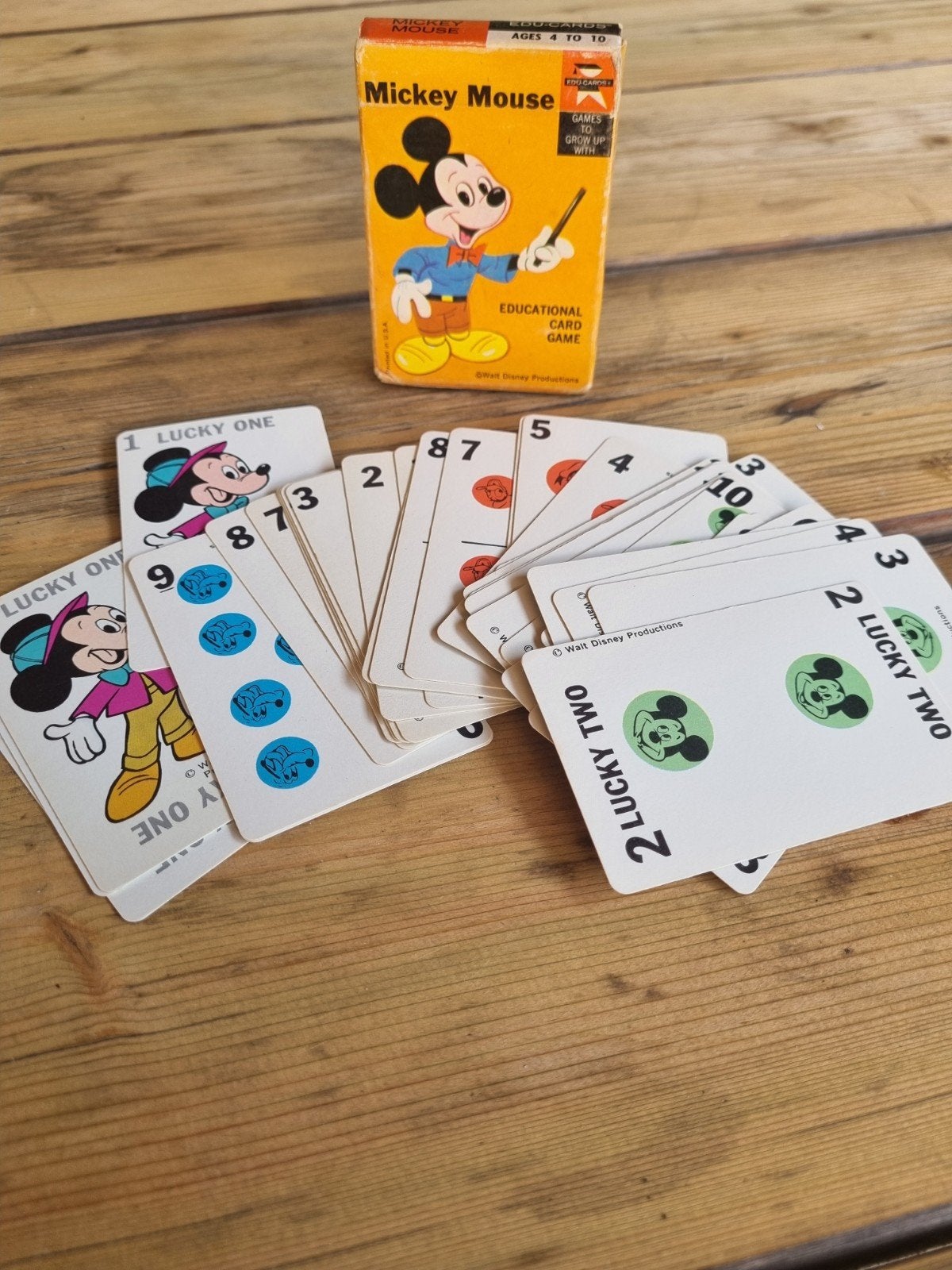 Vintage Mickey Mouse Educards Kaartspel - Walt Disney, Verzamelen, Ophalen of Verzenden