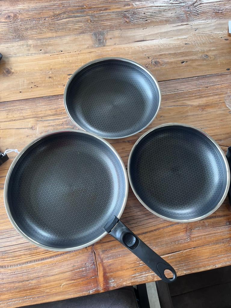 Onyx Cookware Gen2 3pannen incl. losse steel, Ophalen of Verzenden, Zo goed als nieuw