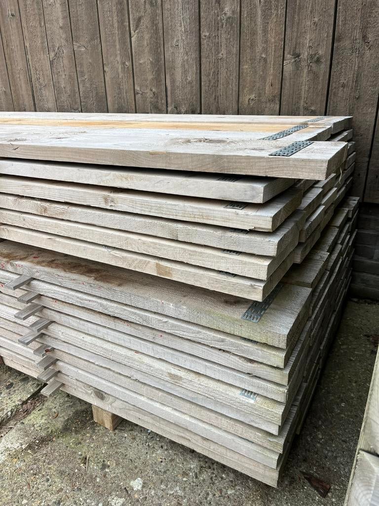 Gebruikte Steigerplanken 100+, Doe-het-zelf en Verbouw, Ophalen, Zo goed als nieuw