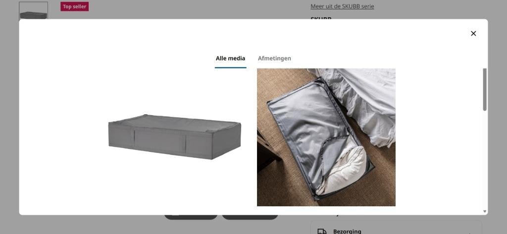 2 IKEA Skubb opbergtassen, samen € 10, Huis en Inrichting, Ophalen, Kunststof, Nieuw, 50 tot 100 cm