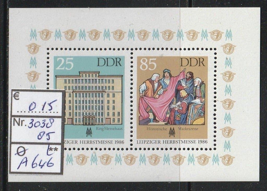 DDR Messe '86 Blok 85 Michel 3038 Nr.A646p, Verzenden, DDR, Postfris