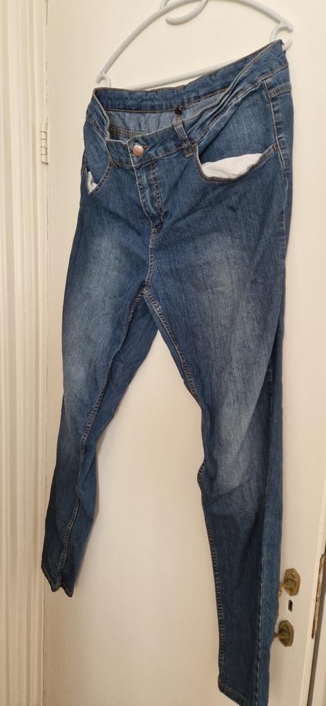 Jeans Hema, maat 46, blauw, Blauw, Overige jeansmaten, Ophalen of Verzenden, Zo goed als nieuw