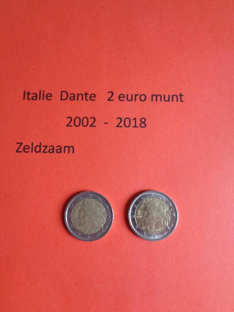 2 euro Italie  Dante, Postzegels en Munten, Munten | Europa | Euromunten, Ophalen of Verzenden, Italië, 2 euro