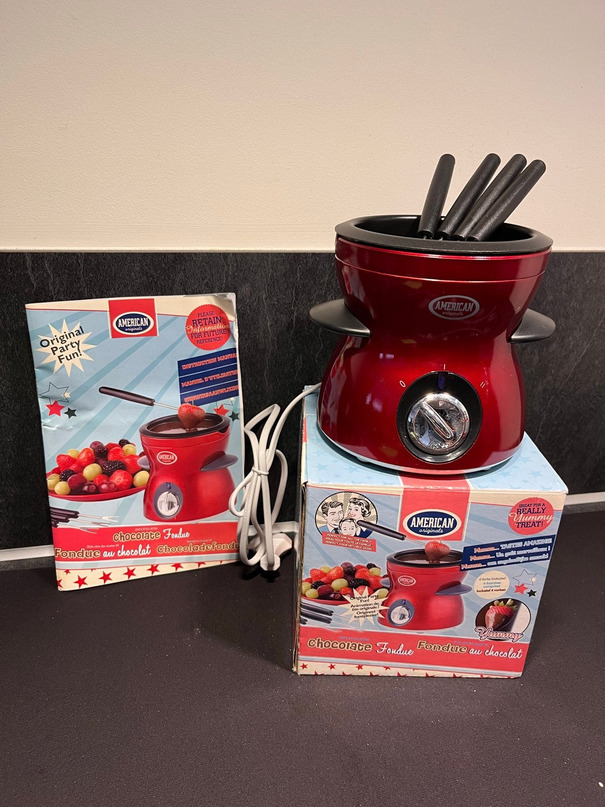 Elektrische chocolade fondue set - American Original, Ophalen, Nieuw