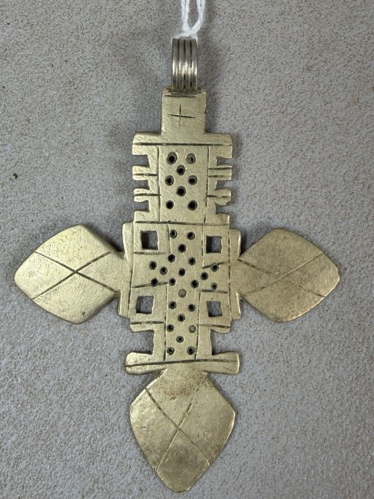 260660 Oud Afrikaans Coptic Handmade Neck Cross - Ethiopie., Ophalen of Verzenden