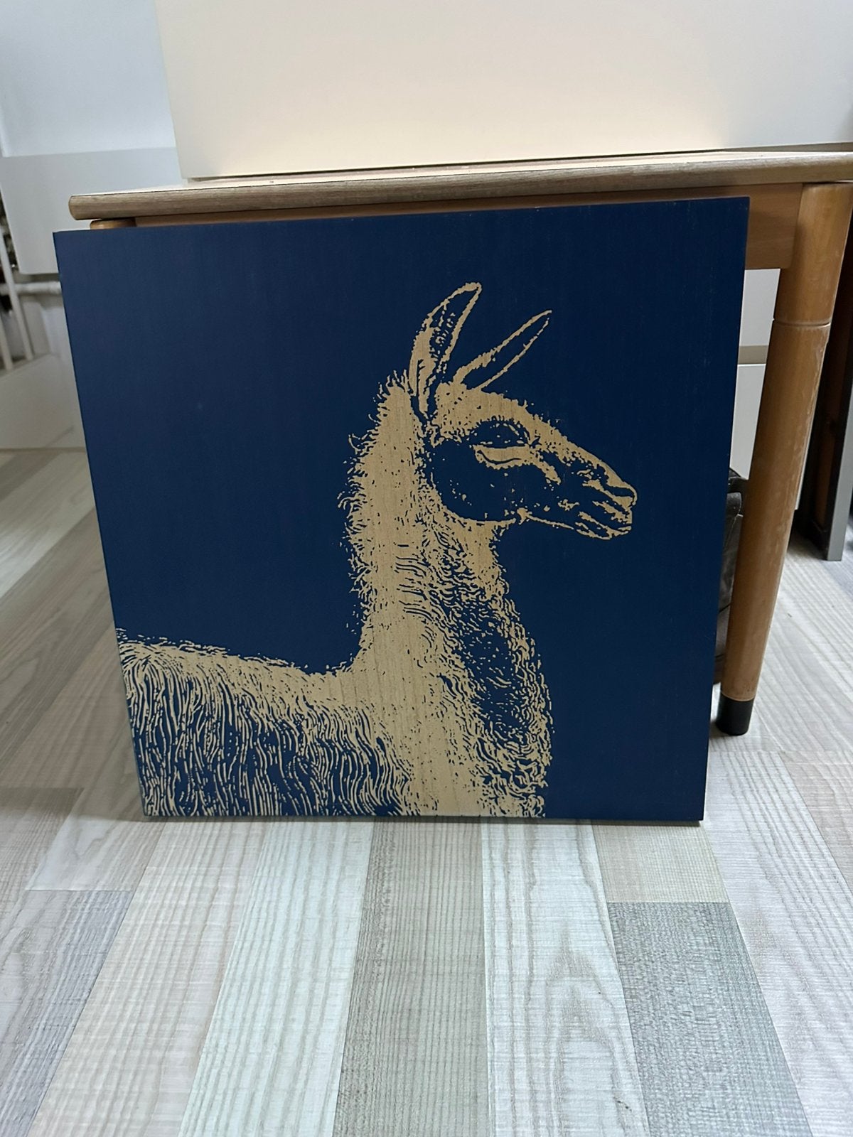 Schilderij Alpaca, Ophalen