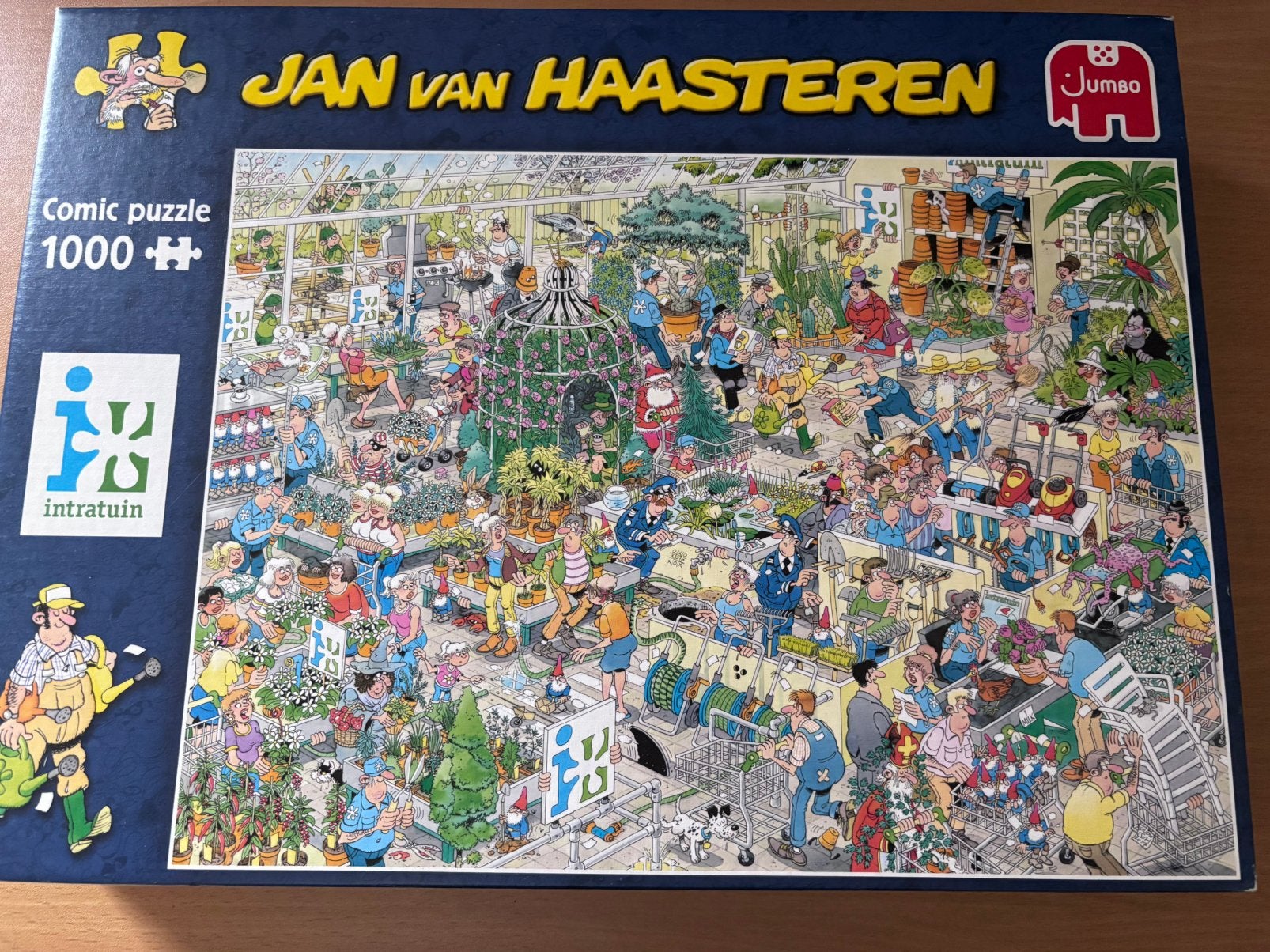 Jan van Haasteren  “intratuin” 1000 stukjes, Hobby en Vrije tijd, Ophalen, 500 t/m 1500 stukjes, Zo goed als nieuw