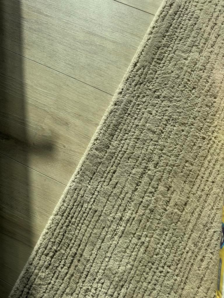 Vloerkleed taupe kleur hoogpolig NIEUW!, Huis en Inrichting, Ophalen of Verzenden, Zo goed als nieuw, Minder dan 10 m², Tapijt