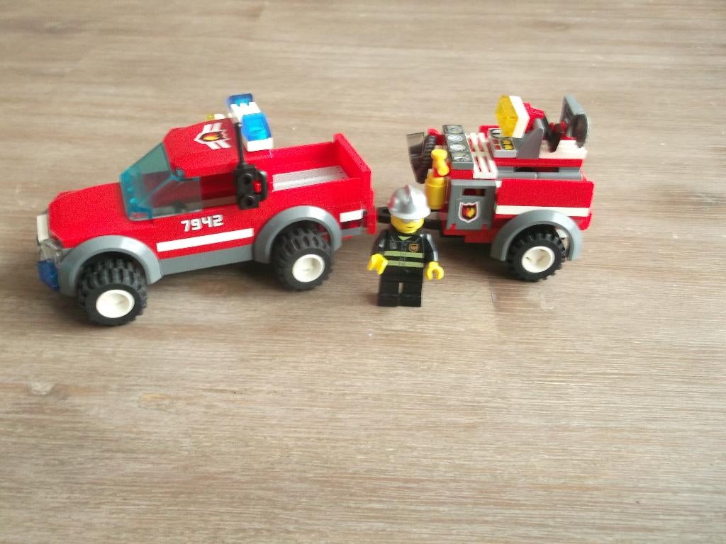 lego brandweer 7942 off road fire rescue (2007), Ophalen of Verzenden, Gebruikt, Complete set, Lego