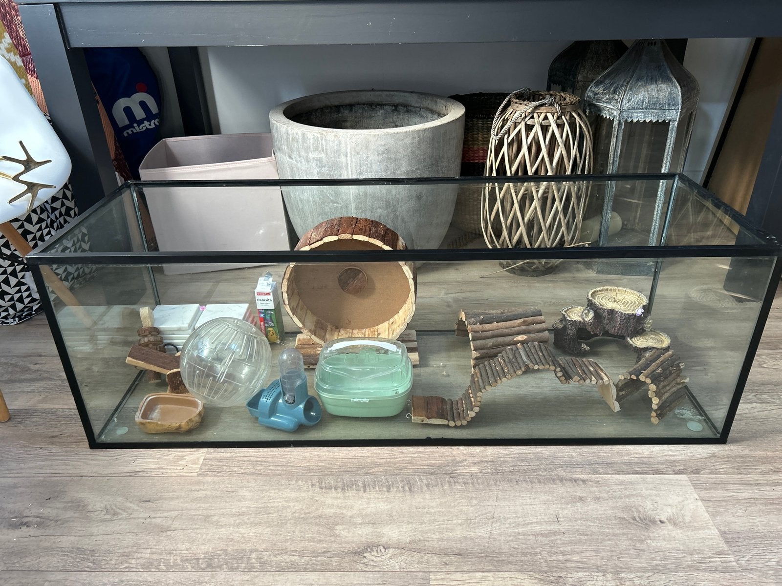 Hamsterkooi / terrarium 120 x 40 x 40 cm – met toebehoren, Kooi, Cavia, Ophalen, Minder dan 60 cm