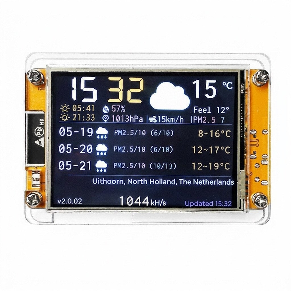 BTC Miner Smart Weerstation Bureauklok Crypto Ticker NIEUW, Ophalen of Verzenden, Nieuw, NerdMiner V2
