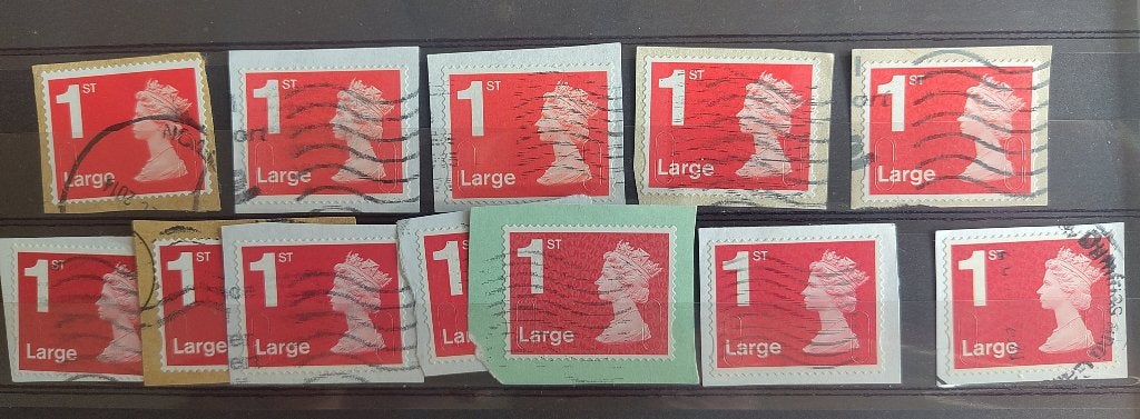 Engeland security machin 1st Large 2 kleuren MFIL, Ophalen of Verzenden, Gestempeld