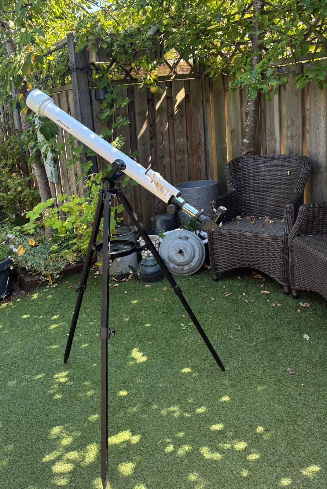 Witte Telescoop Sterrenkijker Bresser Classic 60/900AZ, Audio, Tv en Foto, Optische apparatuur | Telescopen, Ophalen of Verzenden