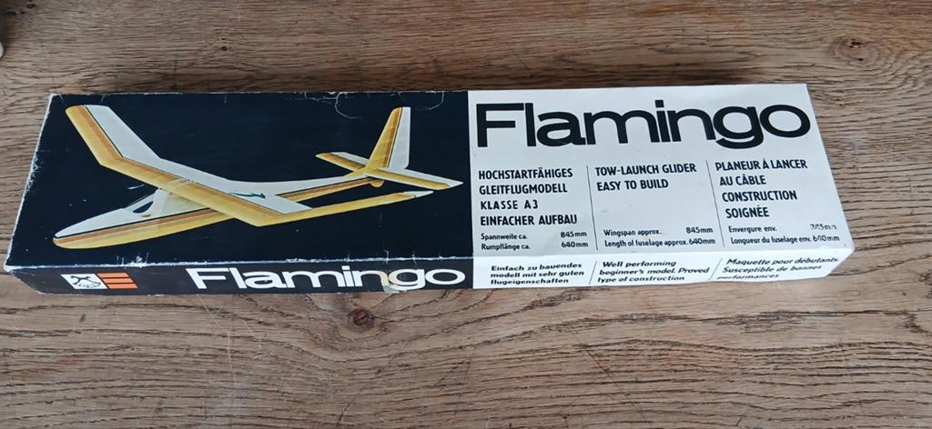 Vintage Flamingo Zweefvliegtuig Modelbouw Kit - Nieuwstaat, Hobby en Vrije tijd, Overige merken, Nieuw, Ophalen of Verzenden, Groter dan 1:72